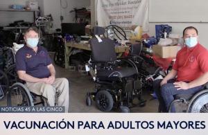 foto de Alejandro Rodriquez y Raymundo Mendoza en nuestra bodega en una entrevista en el canal Univision 45